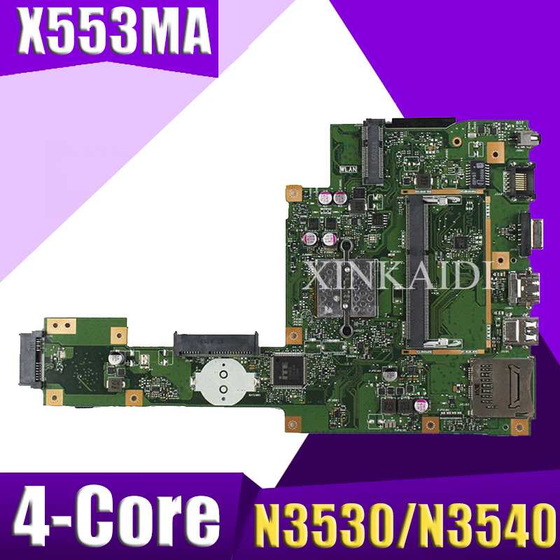 

NEW XinKaidi X553MA Laptop motherboard for ASUS X553MA X553M A553M D553M F553MA K553M Test original mainboard N3530/N3540 4-Core
