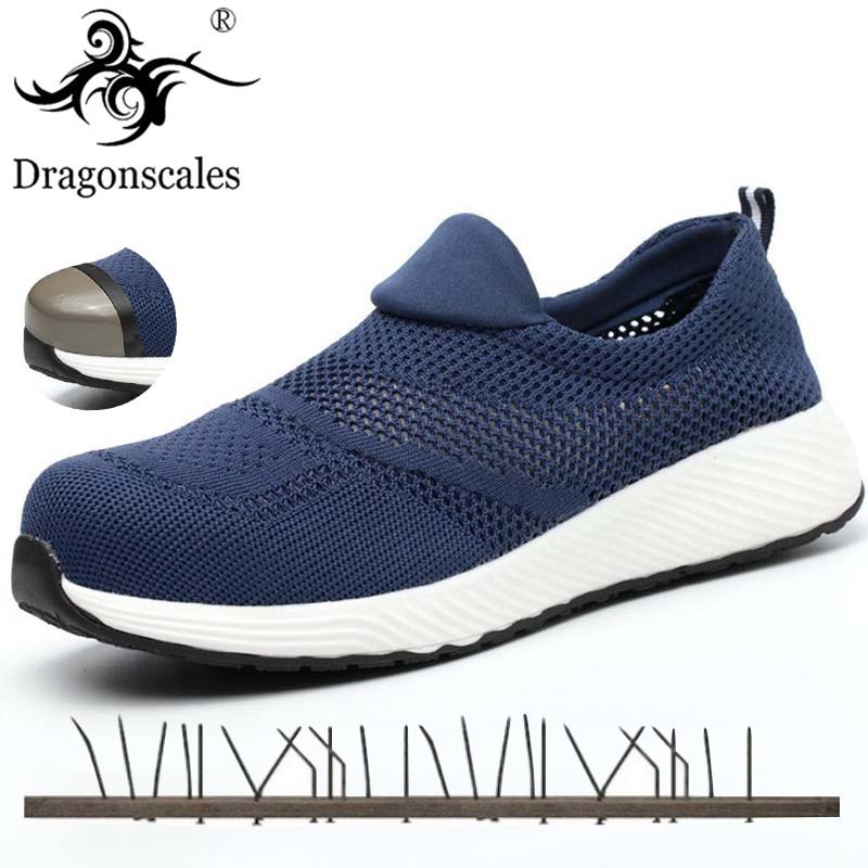 

2020 Summer Lightweight Steel toecap Safety Shoes Men And Women Work & Safety Boots Breathable Male Female Indestructible Shoes 200916, Black