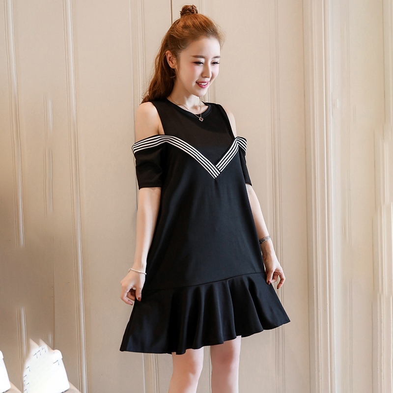 

New Maternity Dress Off-the-shoulder Breastfeeding Dress Summer Korean Fashion Vestido Pregnancy Women Feeding Clothes XXL, Other