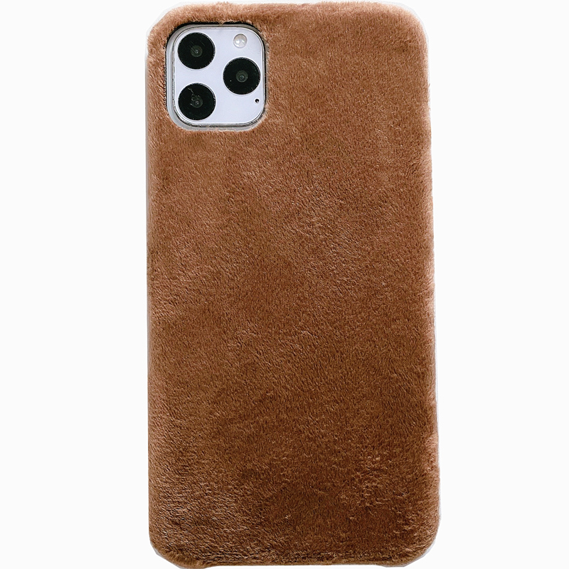 

New ZV01 Velvet case for iphone11 protective winter back cover cases, Velvet brown