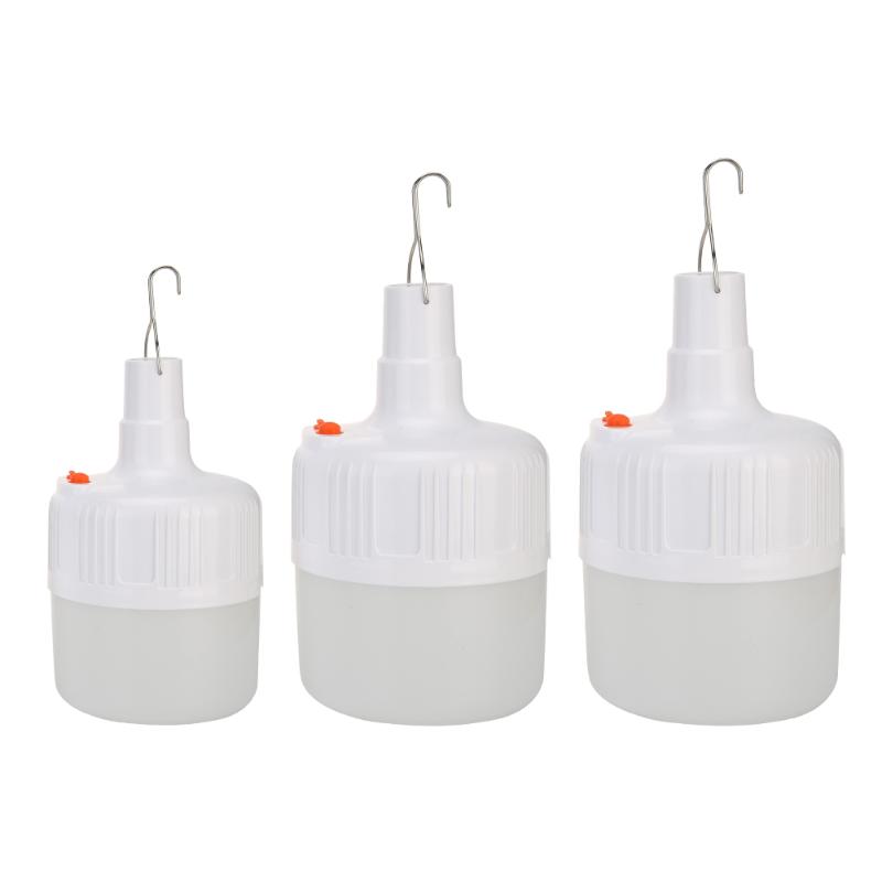 

LED Camping Light Portable USB Rechargeable Bulb Outdoor Tent Lamp Portable Emergency Lights White Big Hanging Lanterns