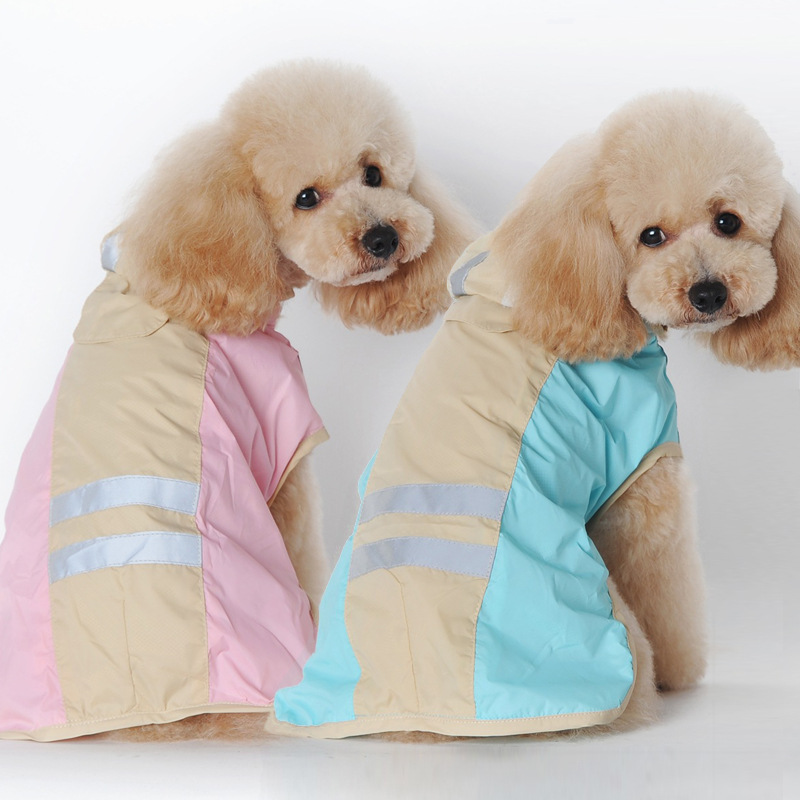 

Pet Dog Raincoat Reflective Waterproof Dog Hoodies Jackets Puppy Windproof Rain Coat for Small Poodle Bichon Raincoat, Pink