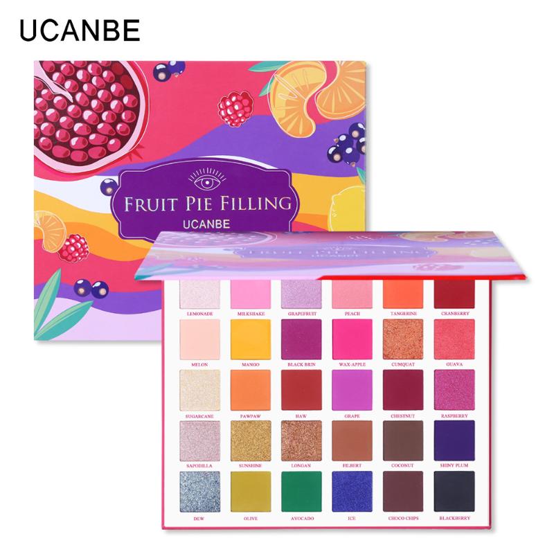 

Ucanbe 30 Color Fruit Pie Filling Eyeshadow Palette Pearlescent Matte Pink Makeup Dish, 30 fruit pie filling