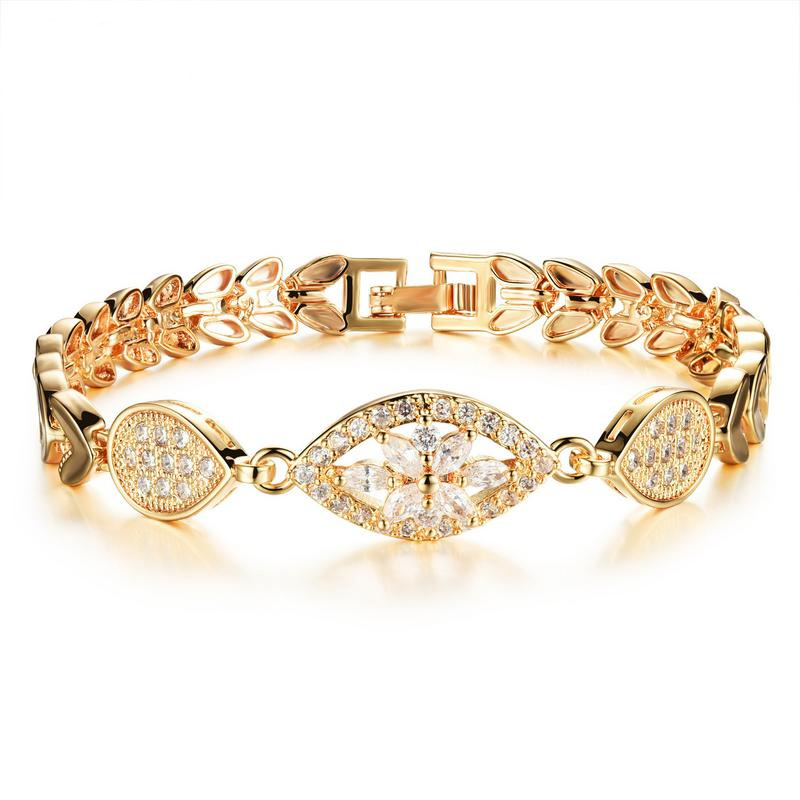 

Fashion Luxury Cubic Zircon Crystal Bracelet for Women Chain Bracelets Bangles Pulseira Feminina charms Jewelry Gift