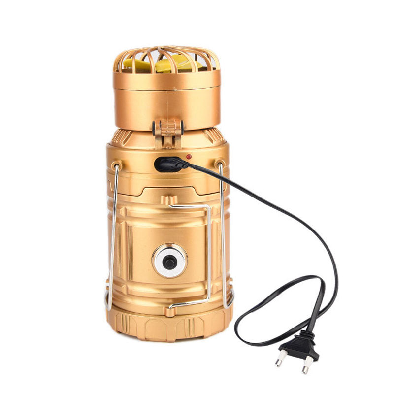 

Newly Solar Rechargeable Fan Multi-function LED Light Camping Table Lamp Tool XSD88