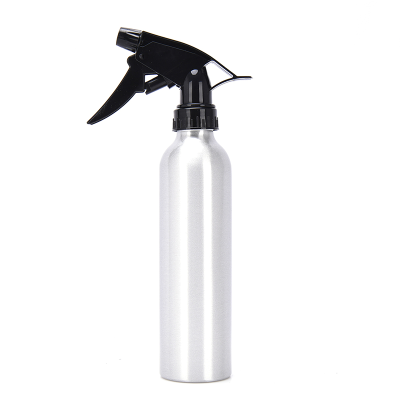 

250ML Spray Bottle High Grade Aluminum Water Bottle Trigger Hairdressing Tool For Hair Salons Silver/Black