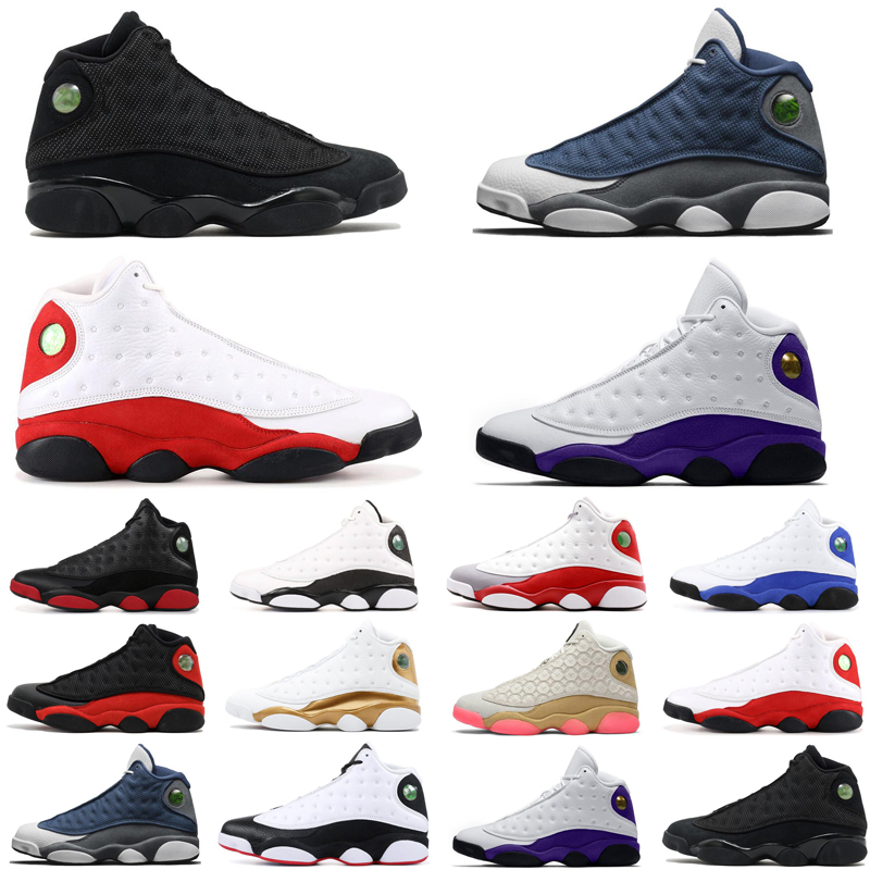 

newest flint 13 13s men women basketball shoes lucky green Hyper Royal COURT PURPLE bred mens womens trainers sports sneakers