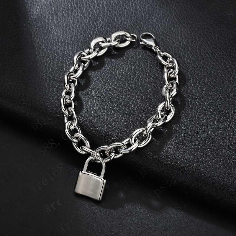 

316L Stainless Steel Bracelets For Women Lock Charm Bracelet & Bangles Wristband Pulseira Femme 2020 Fashion Jewelry Accesories