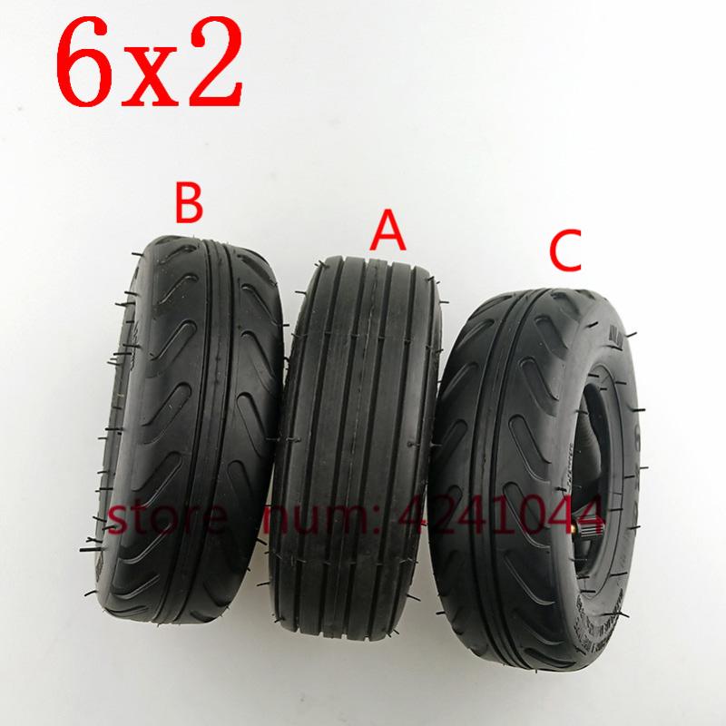 

6X2 Solid tire 6x2 Pneumatic tyre inner tube Electric Scooter Wheel Chair Truck Use 6" Tire Tyre F0 Pneumatic Trolley Cart
