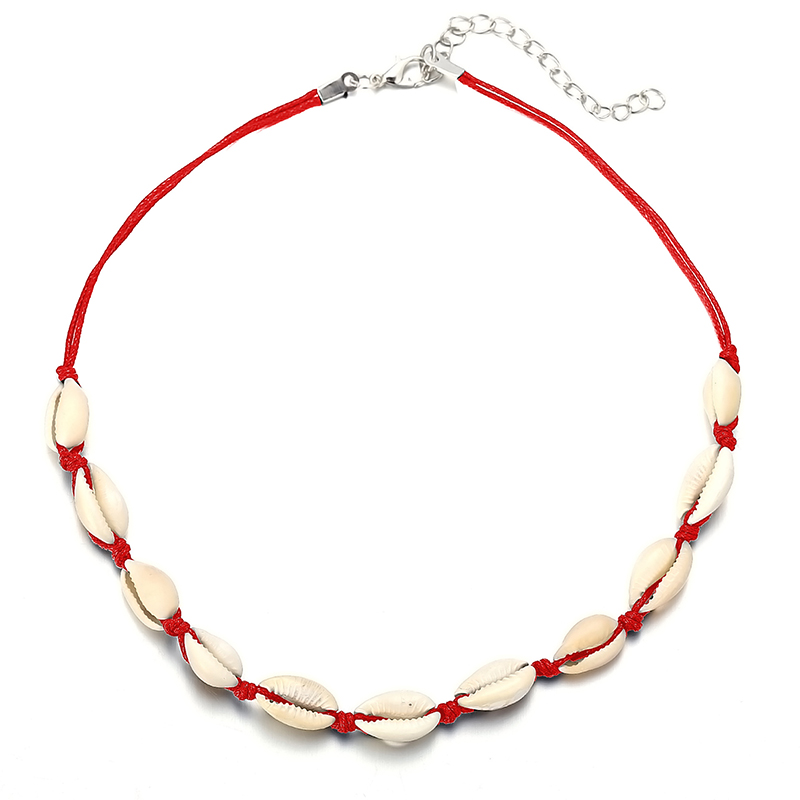 

Alloy Shell String Pendant Choker Necklace Set For Women Chain On The Neck Friends Kpop Gift Girl Jewelry 2020 Aesthetic XL10413