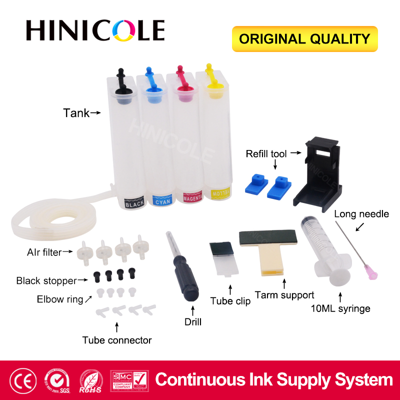 

Continuous Ink Supply System CISS Ink Kit for 123 123XL for Deskjet 1110 2130 2132 2133 2134 3630 3632 3637 3638 Printer