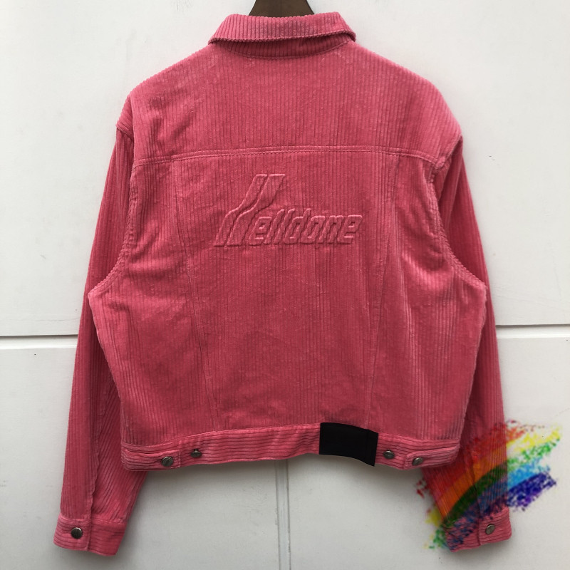 

Corduroy Jacket Men Women 1 1 High Quality Streetwear Fluorescent Green Coats Jackets