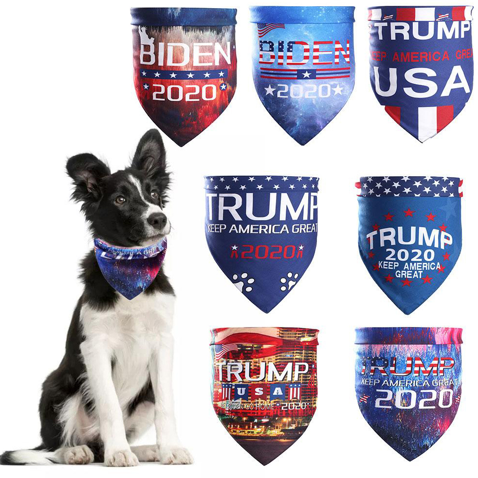 

BIDEN TRUMP Pets Scarves Adults Magic Scarf 2020 American President Election Donald Trump Biden Letter Turban Dogs Cats Bandanas DBC BH3786, As picture