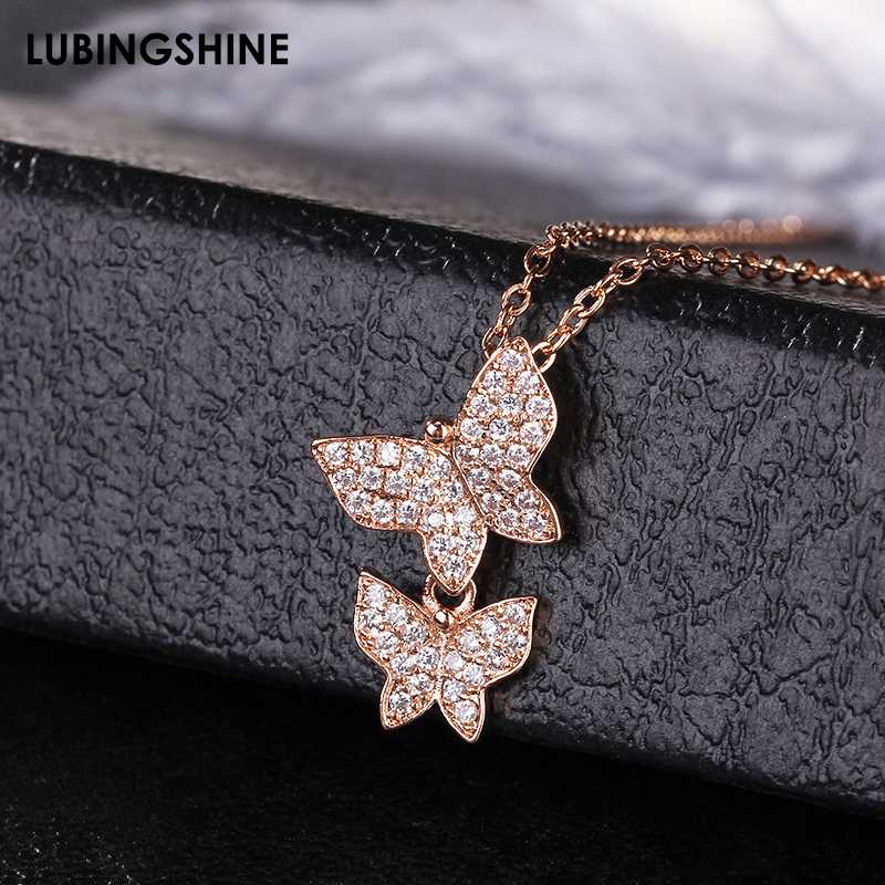 

Boho Rhinestone Butterfly Charm Necklace For Women Elegant Fashion Jewelry Chokers Necklaces Female Wedding Party Clavicle Chain