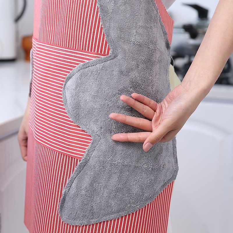 

Super thick wear-resistant handmade kitchen apron female waterproof and oil-proof sleeveless overalls cooking can wipe hands