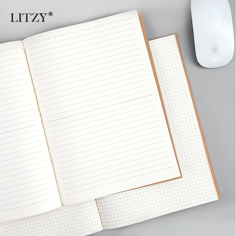 

Notebook A5 B5 Journal Kraft Grid Horizontal Line Daily Weekly Planner Book Time Management Planner School Supplies Stationery
