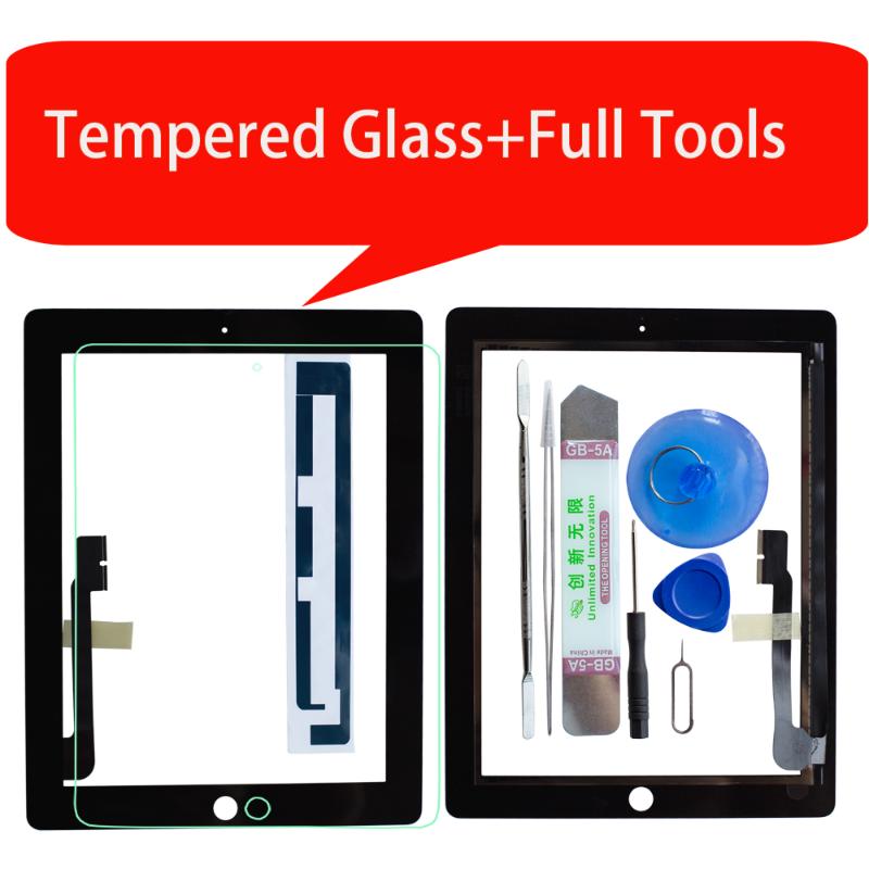 

Touch Screen Glass Digitizer Assembly For iPad 3 with Adhesive Glue Sticker +Tools+Tempered Glass A1416 A1430 A1403