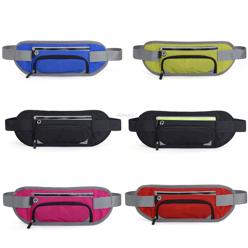 

Men Women Running Waist Bag Waterproof Outdoor Sports Hiking Camping Kettle Bags Anti-theft Mobile Phone Belt Belly Bag Gym, Black