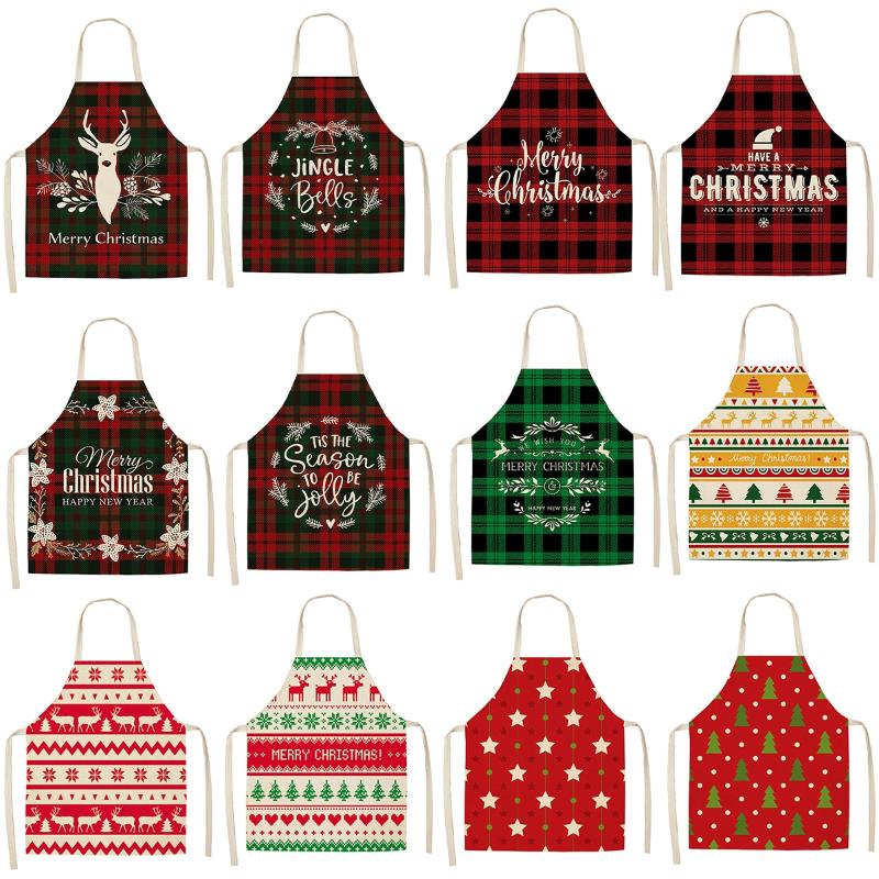 

Merry Christmas Apron Christmas Decorations for Home 2020 Xmas Decor Noel Navidad 2021 Happy New Year ornaments Gift
