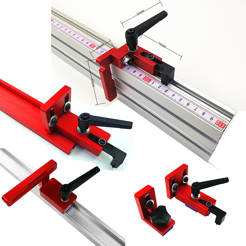 

Woodworking Miter Gauge T Slot Stopper Fence Connector Alloy Miter Track Stop Block Saw Table Sliding Brackets Chute Limiter