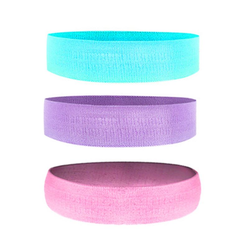 

Set of 3 Resistance Bands Set Fitness Loop Bands Fitness or Squat Workout Non-Rolling Thick Hip