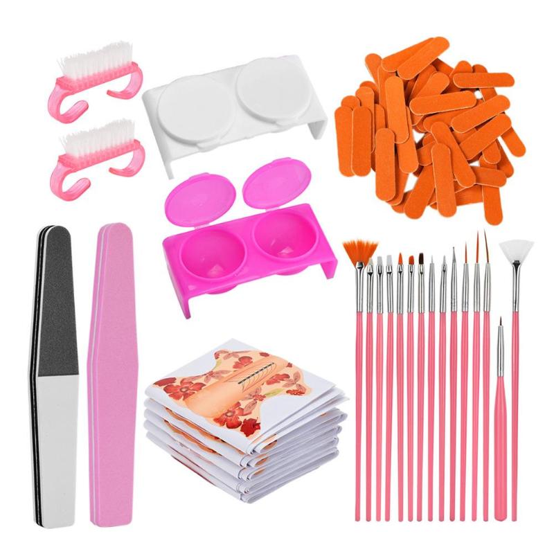 

1 Set Nail Art Files Dust Brush Cleaning Buffer Sponge Block Buffing Sand UV Gel Polish Acrylic Manicure Pedicure Tools