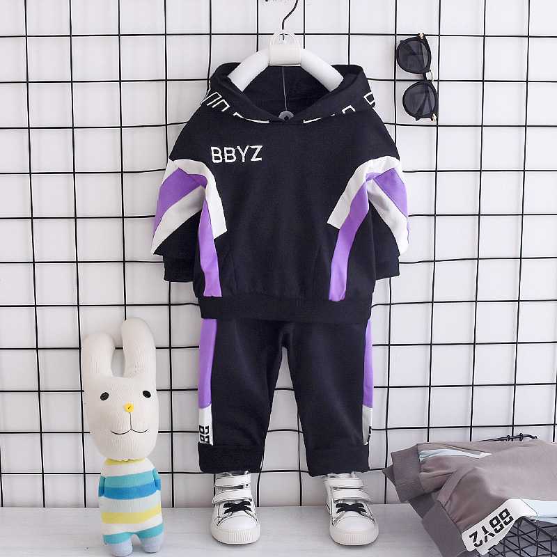 

Spring Autumn Baby Casual Tracksuit Children Boys Girls Cotton Hoodies Pants 2Pcs/Sets Kids Leisure Sport Suit Infant Clothing, Bo bbyz purple