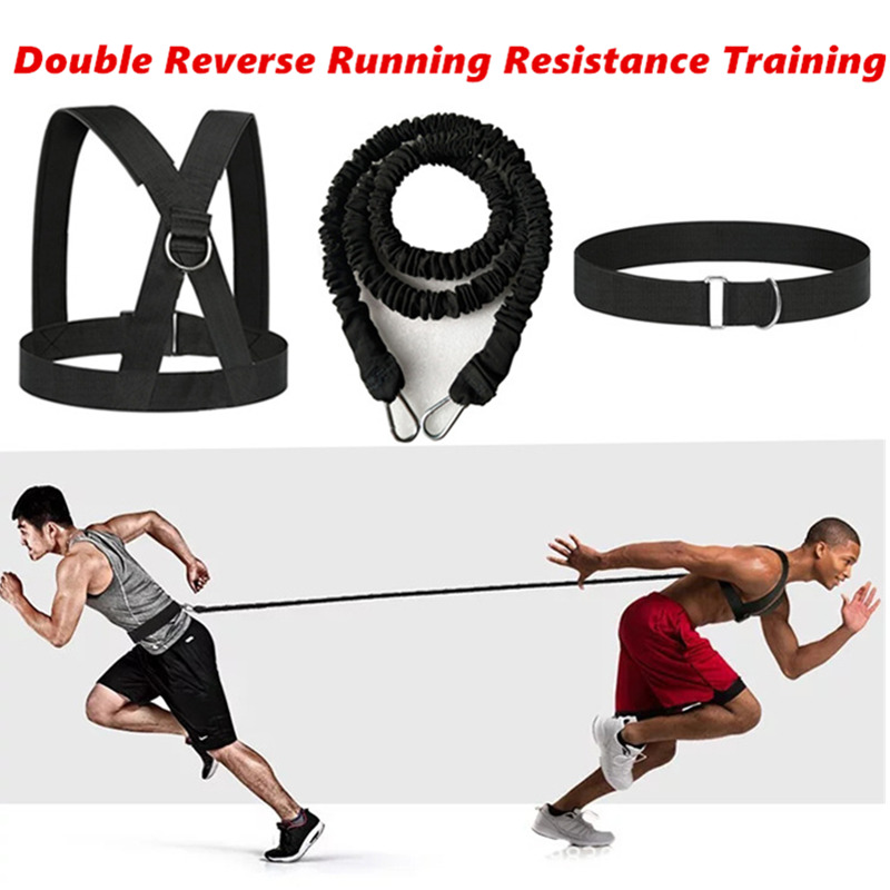 

3 in 1 Bungee Resistance Band Set Fit Football Basketball Strength Agility Speed Training Running Gym Rope Workout Equipment