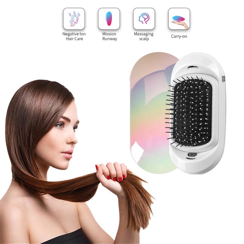 

YIBER Ionic Electric Hairbrush 2.0 Portable Ionic Hairbrush Negative ion comb Anti-static Scalp Massage Straightening comb
