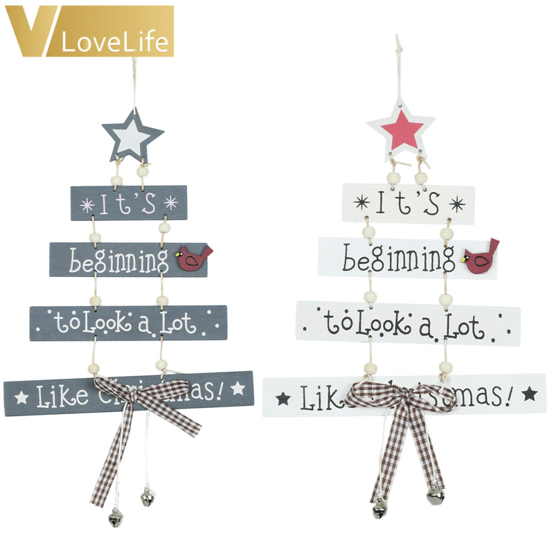 

1PCS DIY Creative Wooden Christmas Garland Rattan Circle Pendants Decoration Wood Crafts Christmas Ornaments Home Decor Supplies