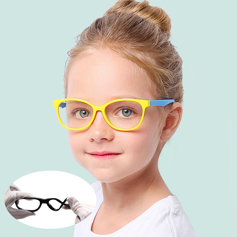 

Optical Children Anti-blue Light Silicone Glasses Brand Soft Frame Goggle Plain Glasses Kids Eye Fame Eywear Fashion