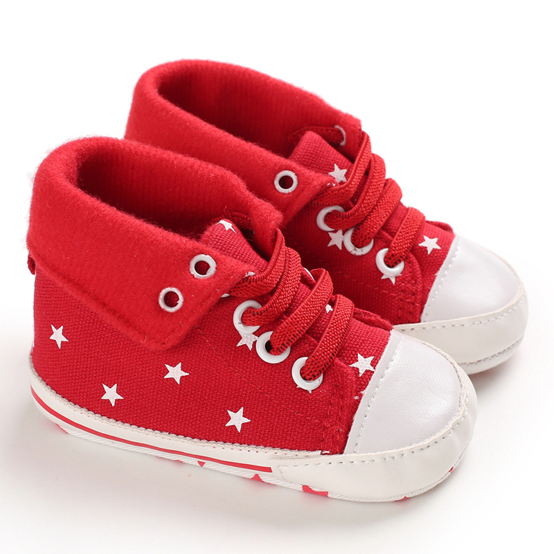 

Classic Canvas Baby Sneaker Sport Shoes Girls Boys Newborn Shoes Baby First Walker Infant Toddler Soft Bottom Anti-slip, White xiaohua