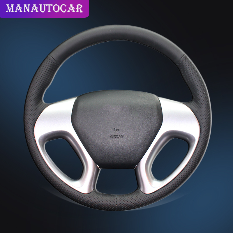

Car Braid On The Steering Wheel Cover for ix35 2011-2020 Tucson 2 2010 2011 2012 2013 2014 2020 Auto Cover Car-styling