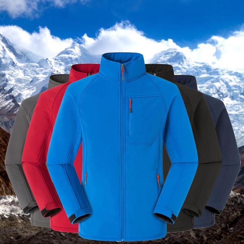 

Couple Warm Solid Zipper Stand Collar Long Sleeve Sport Outdoor Coat Outwear Winter Windproof Warm Jacket, Bu