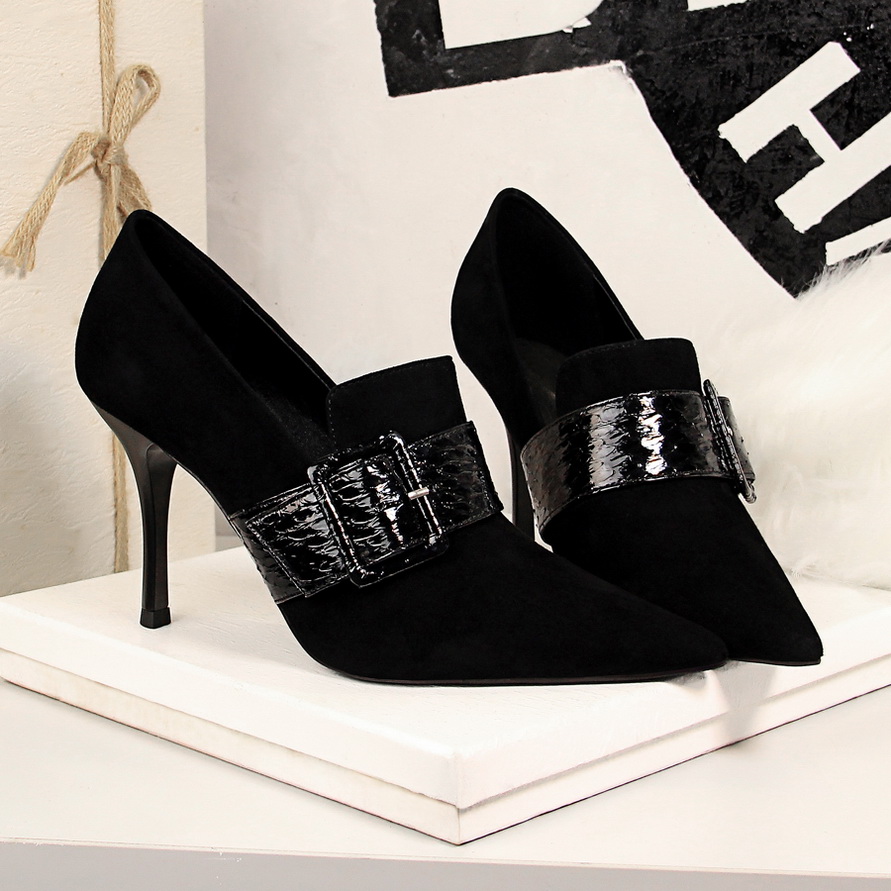 

New Arriva Women pumps Elegant pointed toe patent leather office lady Shoes Spring Summer High heels Wedding Bridal Shoes, Black
