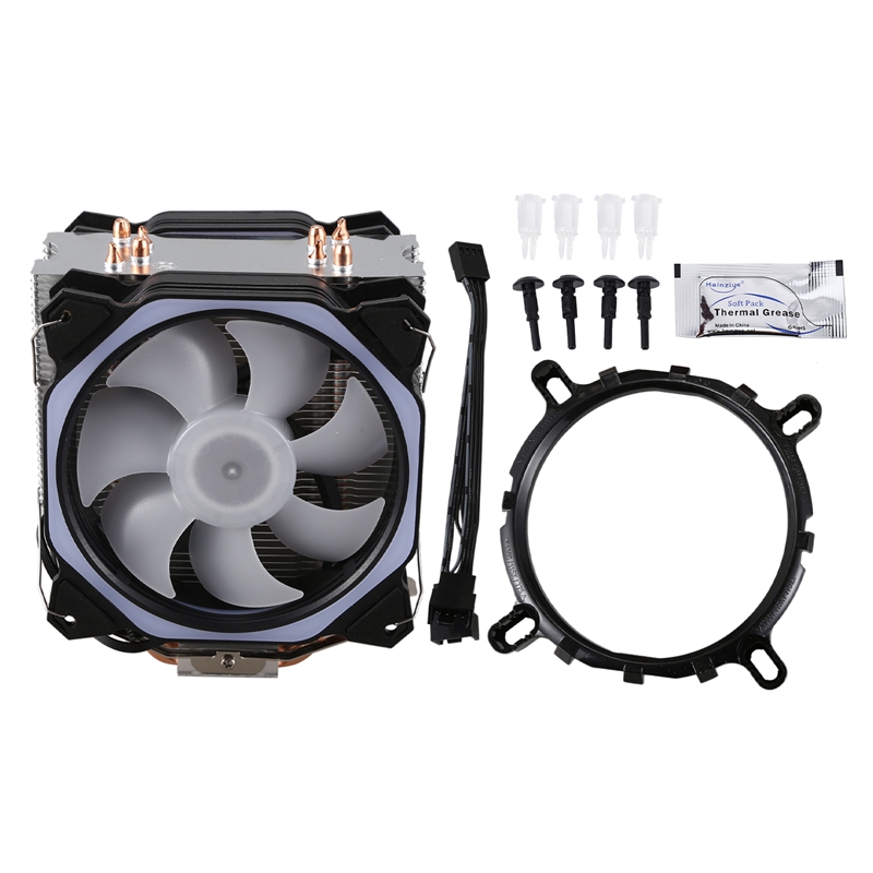 

XUEYUFENGSHEN CPU Cooler 4 Pure Copper Two 12cm Heat Pipe Cooling Tower Cooling System 12cmCPU Fan CPU Radiator ForAMD I