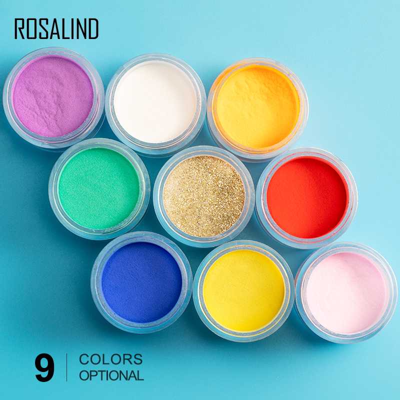 

ROSALIND Dipping Powder Acrylic Powder Poly Of Nails Extension Gel Builder Crystal Nail Art Carving Decoration For Manicure