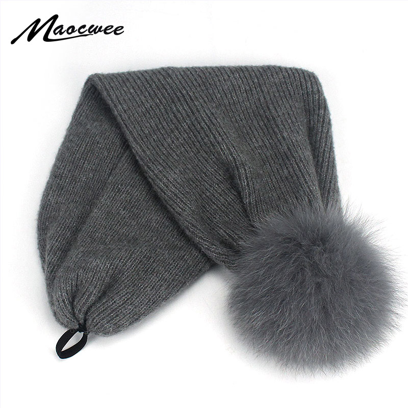

Pom Pom Real Fur Hat Womens Beanie Hats Scarf Dual-purpose Hat Winter For Raccoon Fur Pompom Skullies Caps Female Striped hats