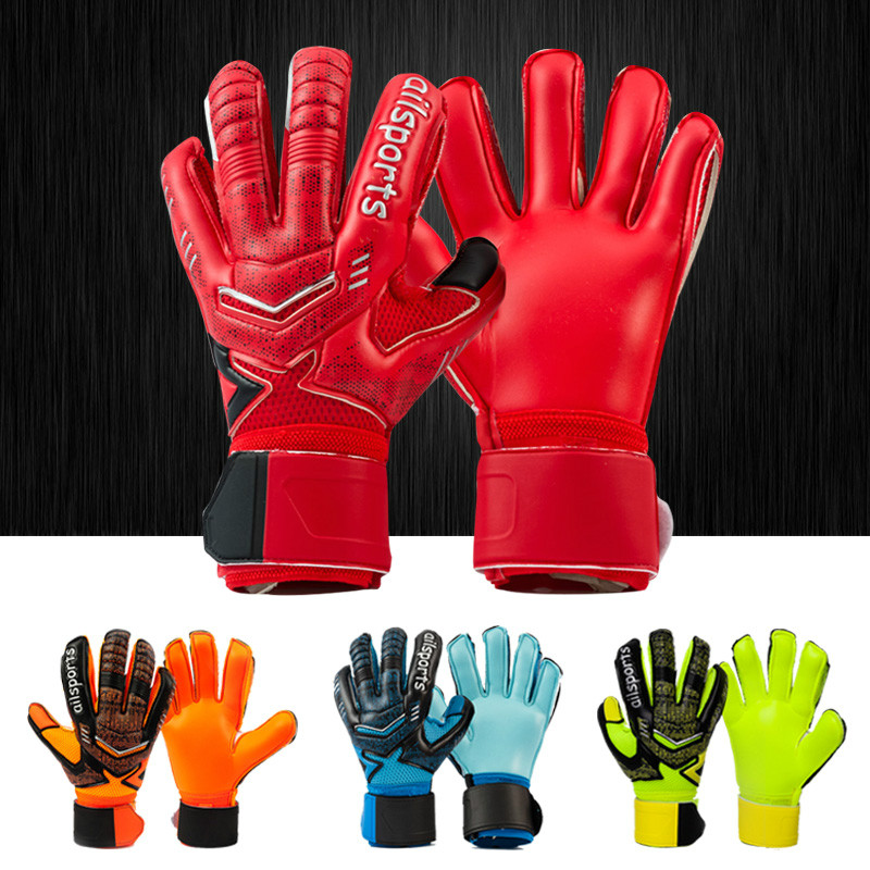 

Men women kids child professional soccer goalkeeper gloves football goalie glove thick 4mm latex 5 finger save protection guard, Black