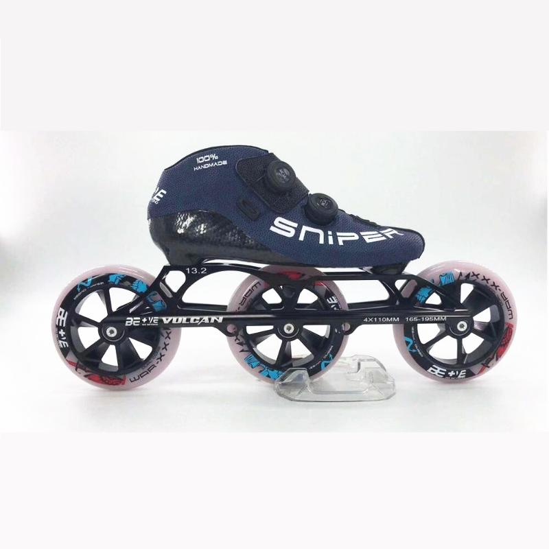 

Professinal BE+VE 3 wheels 3X125mm Race SNIPER inline speed skates shoes BE Vulcan 125mm Marathon Roller skates Cado Dual-hard, Model 1
