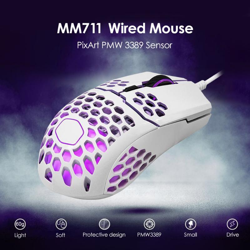 

MM711 RGB Gaming Mouse USB Wired 16000DPI Adjustable Computer Mice Laptop Desktop Professional Computer Mouse