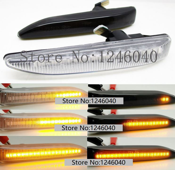 

2 Pieces Dynamic LED Side Marker Indicator Turn Signal Light FIT For 7 Series E65 E66 E67, As pic