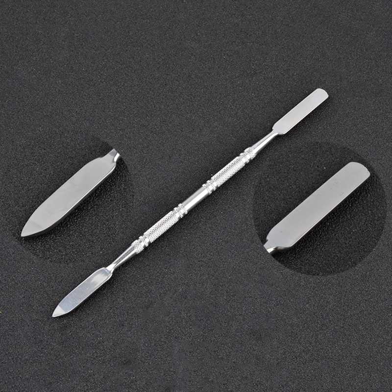 

1Pc Stainless Steel makeup toner Spatula mixing stick For Blending different cream Nail Polish Durable Dual heads Bar
