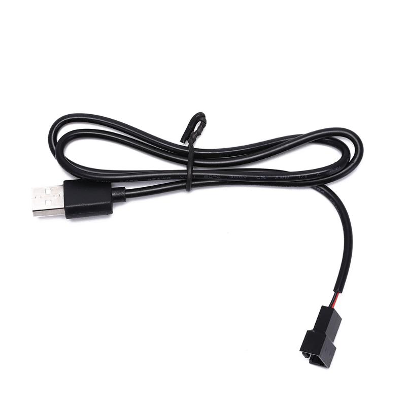 

New 3/4 Pin Computer PC Fan Power Cable Connector Adapter 5V 50cm