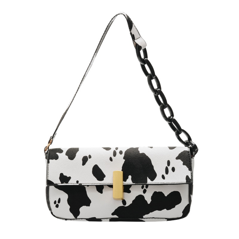 

Cow Milk Pattern Women Handbag Classic Texture Creative Delicate Chic Female PU Fashion Underarm Shoulder Tote Bags for Dropship