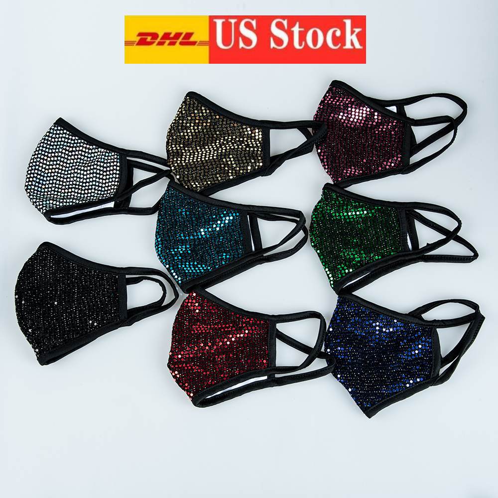 

DHL Ship Trendy Bling Rhinestone Face Mask Jewlery for Women Face Body Jewelry Night Club Decorative Jewellery party masks FY0084 DHL Ship