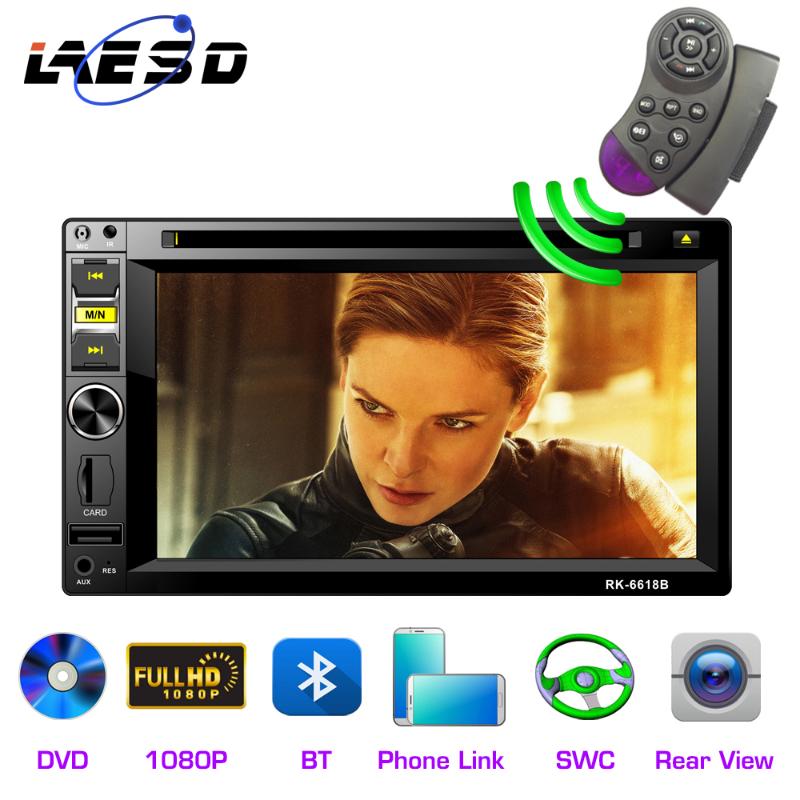 

LAESD 2Din Car Radio Autoradio DVD Player 1080P Support BT Phone Link SWC Rear View
