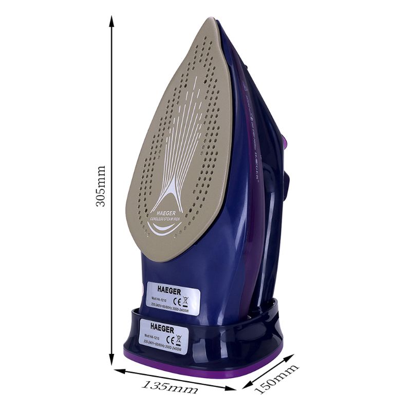 

2400W Electric Steam Iron 5 Speed Adjust for Garment Steamer Generator Clothes Ironing Soleplate Household