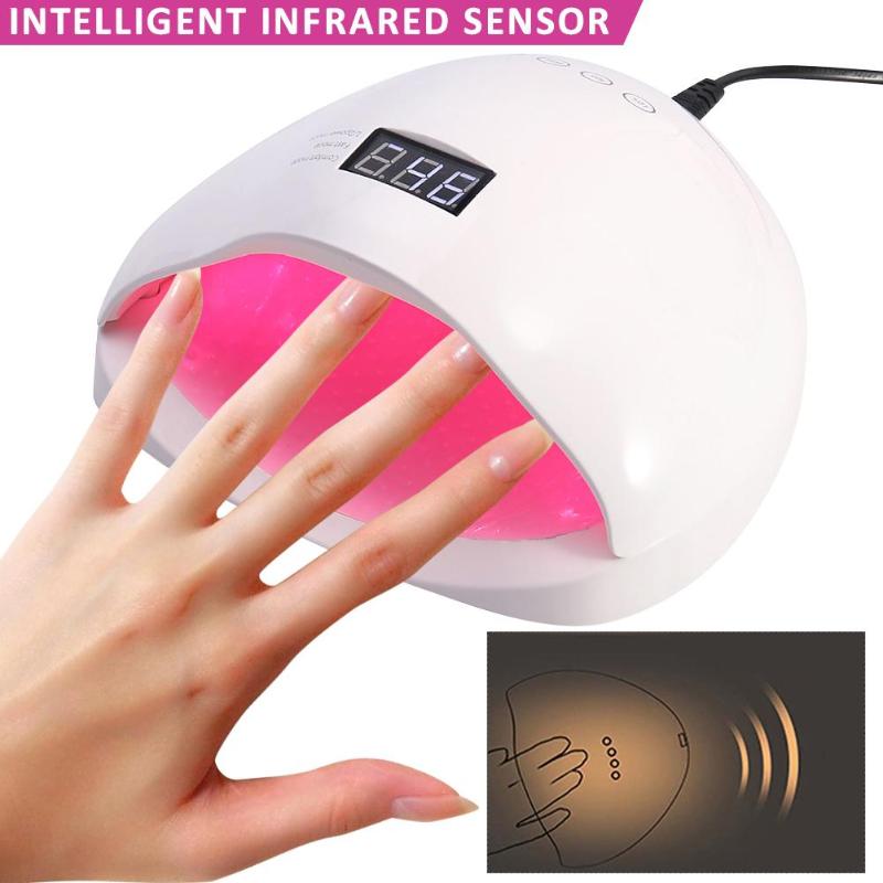 

48W UV LED Gel Nail Lamp Professional Nail Dryer with Hand Sensor 10 30 60 Seconds Timer Settings for Fingernail Toenail Gel, Eu
