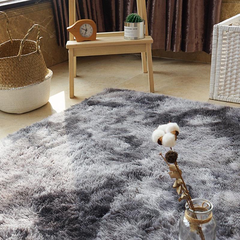 

Fluffy Rugs Area Rug Multicolored 160x90cm Home Floor Living Room Polyester Fiber Tie-Dyed Shaggy Warm Carpet Floor Sofa, Gray